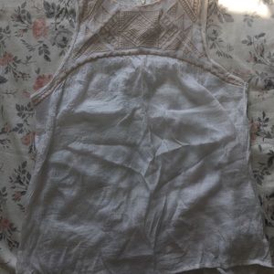 Designed white tank top